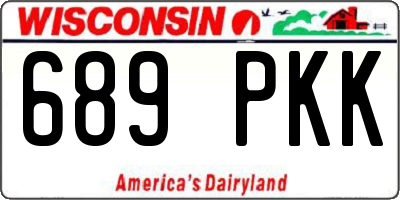 WI license plate 689PKK