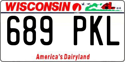 WI license plate 689PKL