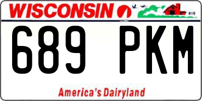 WI license plate 689PKM