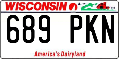 WI license plate 689PKN