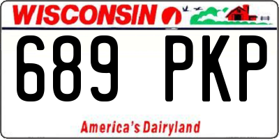 WI license plate 689PKP