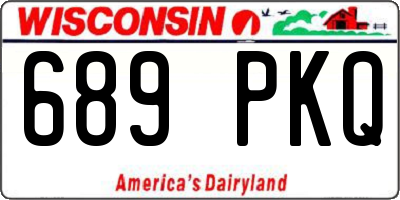 WI license plate 689PKQ
