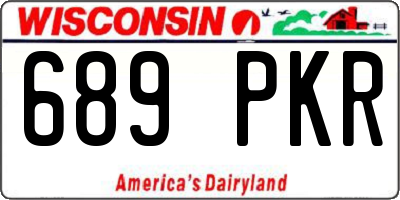 WI license plate 689PKR