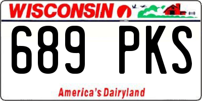WI license plate 689PKS