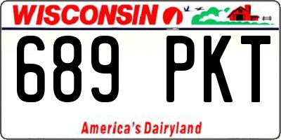 WI license plate 689PKT