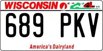 WI license plate 689PKV