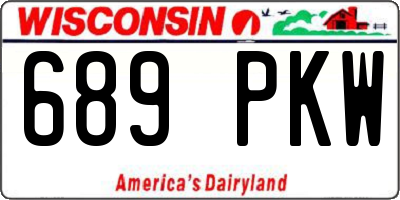 WI license plate 689PKW