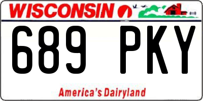 WI license plate 689PKY