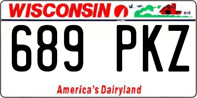 WI license plate 689PKZ