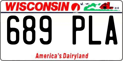 WI license plate 689PLA