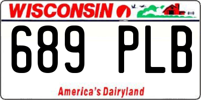 WI license plate 689PLB