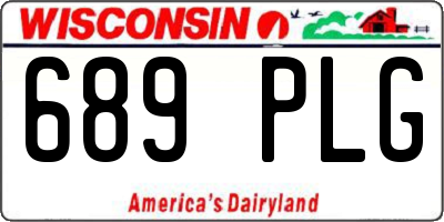 WI license plate 689PLG