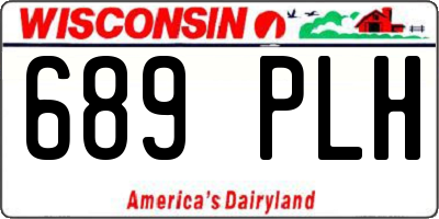 WI license plate 689PLH