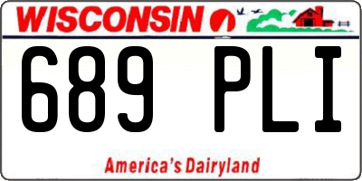 WI license plate 689PLI