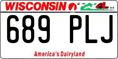 WI license plate 689PLJ