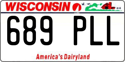 WI license plate 689PLL