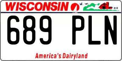 WI license plate 689PLN