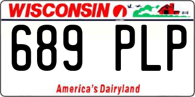 WI license plate 689PLP