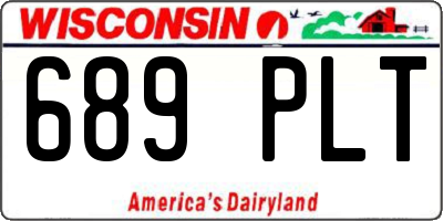 WI license plate 689PLT