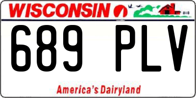 WI license plate 689PLV
