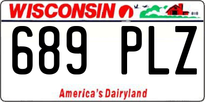 WI license plate 689PLZ