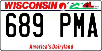 WI license plate 689PMA