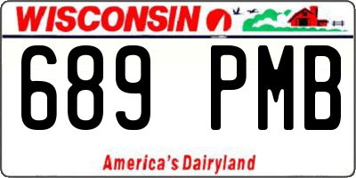 WI license plate 689PMB