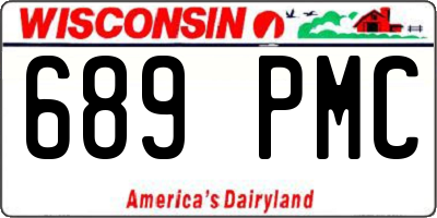WI license plate 689PMC