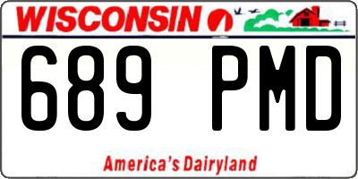 WI license plate 689PMD