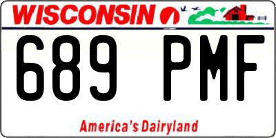 WI license plate 689PMF