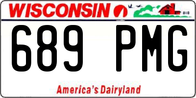 WI license plate 689PMG