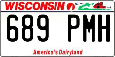 WI license plate 689PMH