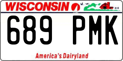 WI license plate 689PMK