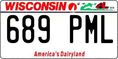 WI license plate 689PML