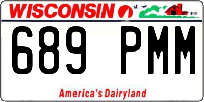 WI license plate 689PMM