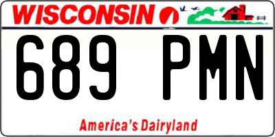 WI license plate 689PMN