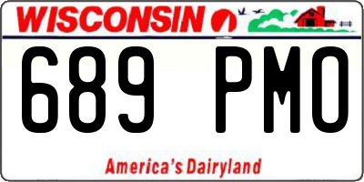 WI license plate 689PMO