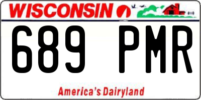 WI license plate 689PMR