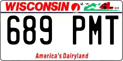 WI license plate 689PMT