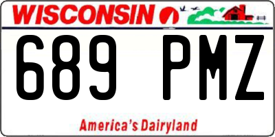 WI license plate 689PMZ