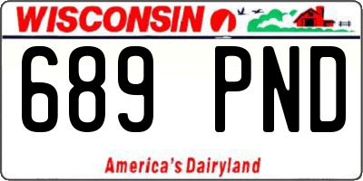 WI license plate 689PND