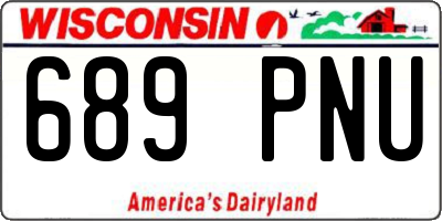 WI license plate 689PNU