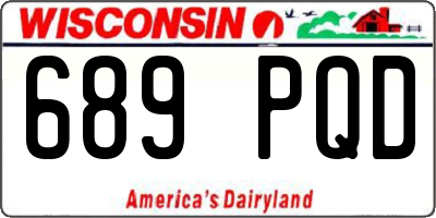 WI license plate 689PQD