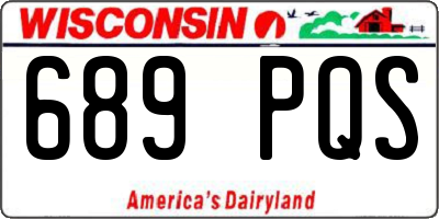 WI license plate 689PQS