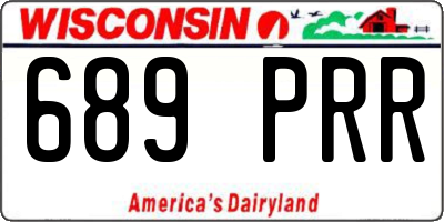 WI license plate 689PRR