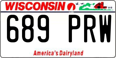 WI license plate 689PRW