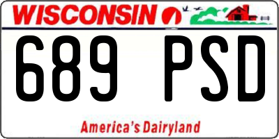 WI license plate 689PSD