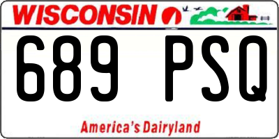 WI license plate 689PSQ