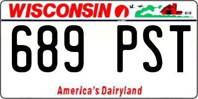 WI license plate 689PST