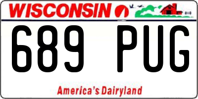 WI license plate 689PUG